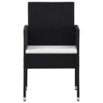 thumbnail image 3 of vidaXL 9 Piece Garden Dining Set Black Poly Rattan and Steel, 3 of 5