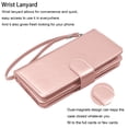 thumbnail image 6 of For Samsung Galaxy A35 5G Phone Case, Galaxy A35 5G Leather Wallet Case with Card Holder and Lanyard for Women Men, eBizWare Magnetic Flip Detachable Cover - Rose Gold, 6 of 7