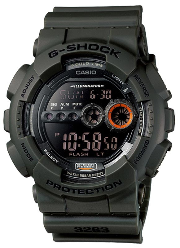 Casio Men's XL Series G-Shock Quartz 200M WR Shock Resistant Resin ...