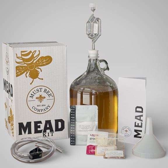 Must Bee Company Mead Making Kit- Make 1 Gallon of Delicious Orange Spiced Mead with Reusable Equipment