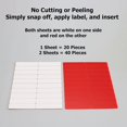 thumbnail image 4 of czcpp-BIN BETTER (40-Pack) Akro Bins Compatible Label Inserts with White and Red Kanban Indication, Alternative to P/N 29300 Clear Protective Plastic Label Holders for 4-Inch Tall Shelf Bins, AM-LABE, 4 of 4