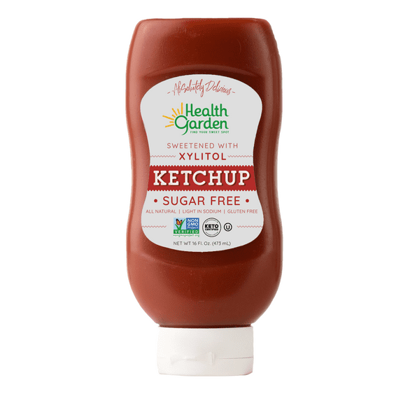 Health Garden Xylitol Ketchup Plastic 16 oz allergen-free