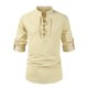 thumbnail image 1 of Mens Slim Fit Casual Shirt Long Sleeves Breathable T Shirts Soft Top Tether, 1 of 8