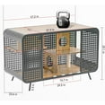 thumbnail image 4 of Cat Cabinet House Furniture with Glass, Cat Villa House Furniture, Large Multi-Function Cat House with Scratch Pad, Modern Wood Crate Cat Furniture Indoor for TV Stand,Living Room, 4 of 7