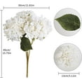 thumbnail image 2 of White Hydrangea Artificial Flowers, Heads Silk Hydrangeas Vintage Dried Flowers with Stems White Fake Hydrangea for Arrangement Centerpiece Home Wedding Party Decor (White), 2 of 2