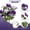 Purple + Lavender Edge, variant on Artificial Hanging Flowers, 7 Pronged Morning Glory Flowers, Outdoor Flowers, Realistic Hanging Flowers, Faux Morning Glory for Porch, Bouquet for Yard, Silk Fake Morning Glory 11.42×19 in,Purple