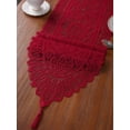thumbnail image 2 of Red Lace Table Cloth Runner for Wedding Banquet Decorations, Christmas Party Table Decor, Red, 13 x 59 Inch, 2 of 7