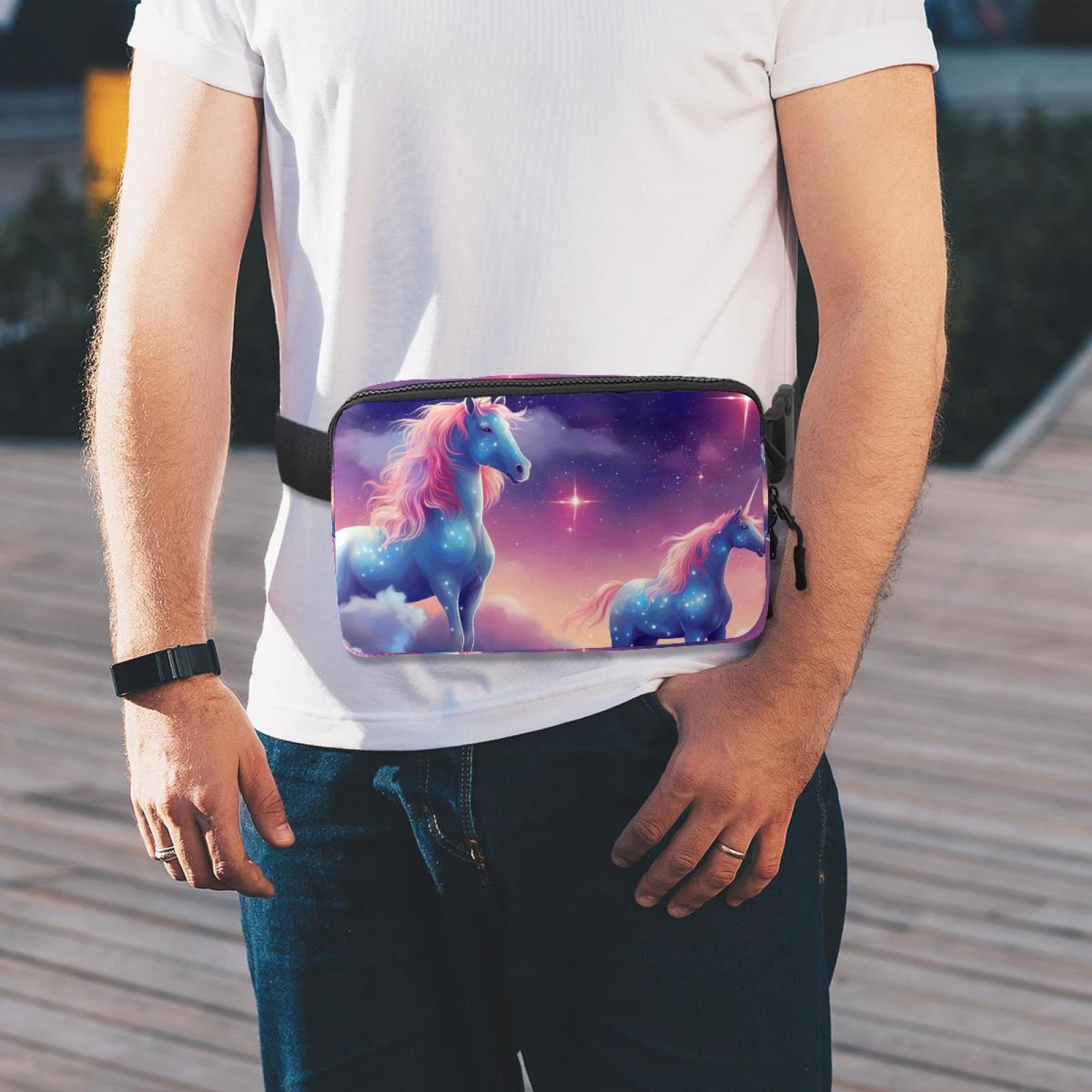 Star Unicorns Lightweight Adjustable Running Belt with Extension Strap for Unisex - Fanny Pack Waist Bag for Fitness and Exercise