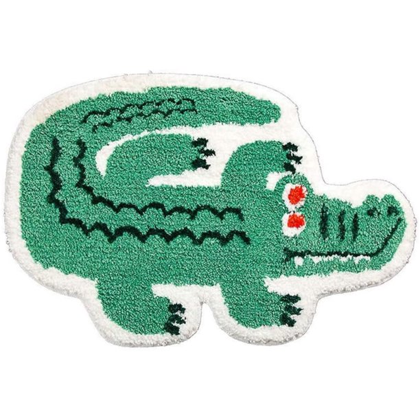 Bonita y suave alfombrilla pequeña con forma de cocodrilo para baño, alfombrilla de baño para sala de exposición, alfombrillas de baño antideslizantes, alfombra de área de juegos para niños, accesori Namotu WRLF-138