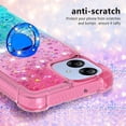 thumbnail image 2 of Clear Case for Samsung Galaxy A04e with Kickstand for Girls Women, Liquid Glitter Sparkle Bling Cute Case Gradient Quicksand Cover for Samsung Galaxy A04e/ M04/ F04 JB Powder Blue, 2 of 16
