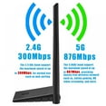 thumbnail image 2 of Wireless USB WiFi Adapter, WiFi Adapter USB 3.0 AC1200 High Gain Dual 5dBi Antennas 802.11ac/a/b/g/n Dual Band 2.42GHz/300Mbps 5.8GHz/867Mbps for PC Windows 11/10/8/7/Vista/XP, Mac OS 10.9-10.15, 2 of 8