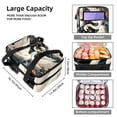 thumbnail image 3 of Swan Double Layer Insulated Lunch Bag with Two Compartments, Large Capacity, Hand Carry, 7.1x11.4x16.1 Inches, 3 of 6