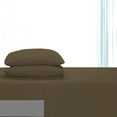 thumbnail image 2 of Comfy Bamboo World 9900 Series 100gsm Embroidered Bedsheets Sheet Set, Twin Size, Brown, 2 of 5
