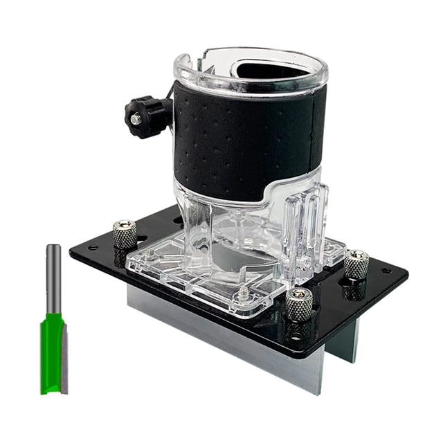 Almencla Wood Router Electric Milling Engraving Wood Router Bits Cut Notches Tool Compact Black