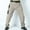 Beige, variant on DPTALR Men's Solid Color Elastic Waist Drawstring Multi Pocket Workwear Pants, BlackL