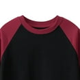 thumbnail image 4 of Ulanda Boys Long Sleeve Raglan T Shirts Kids Color Block Crewneck Casual Tops Tees (Red, 13-14 Years), 4 of 4