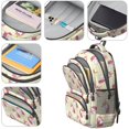 thumbnail image 4 of Unicorn and Stripe Yellow Pattern Backpack for School, Cute School Bag with Adjustable Shoulder Straps and Padded Back, 16.9"x12.6"x5.9", 4 of 5