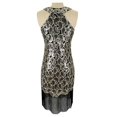 thumbnail image 5 of Cocktail Dresses for Women Dgankt Women's Sequin Tassel Sexy Fashion 20s Vintage Embellished Sequin Beaded Evening Dress Sleeveless Neck Dress, 5 of 5