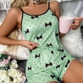 thumbnail image 4 of Tnhcen Bow & Polka Dot Pajama Set Women's Sleeveless Milk Silk Camisole & Shorts (S-XL) Soft & Stretchy, 4 of 5