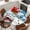 Blue Red, variant on Blue Snowman Christmas Round Tablecloth, Fitted Table Cover with Elastic for 45"-54" Round Tables, Xmas Snowflake Birds Berry Winter Table Cloth Outdoor Indoor Dinning Party Waterproof Tablecloths