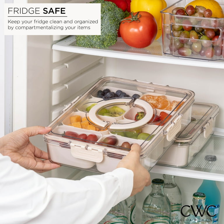 キッズ・ファミリー see COOK WITH COLOR Snackle Box Container, 8-Compartment Plastic Snack