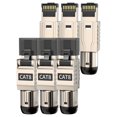 thumbnail image 1 of Conectores RJ45 Cat 8 ZOERAX sin herramientas, paquete de 6 para LAN de 40 G, 1 of 7