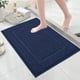 thumbnail image 1 of Alfombra de baño SHACOS, microfibra supersuave, azul marino, 50 x 80 cm, 1 of 9