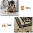 thumbnail image 5 of Boho Red Teal Brown Kitchen Runner Rug 2'x4', Southwestern Vintage Geometric Washable Rug with Tassels, Non Slip Woven Cotton Bathroom Rugs Hallway Carpet for Foyer Bedroom Entry Back Door Decor, 5 of 9