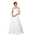 thumbnail image 5 of Women's Elizabeth K Off Shoulder Satin Gown Gl1908 Ivory Size 4XL, 5 of 5