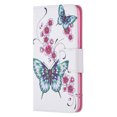 thumbnail image 6 of Galaxy S21 FE Case Cute Embossed Pattern Premium Leather Wallet Cover Flip Stand Credit Card Slots Pocket Holder Magnetic Closure Folio Case for Samsung Galaxy S21 FE, Peach Blossom Butterfly, 6 of 8