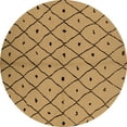 thumbnail image 1 of Ahgly Company Indoor Round Solid Brown Modern Area Rugs, 5' Round, 1 of 4