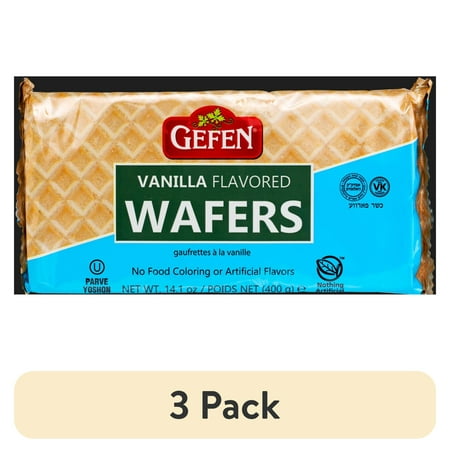 (3 pack) Gefen Vanilla Flavored Wafer Cookies, 16oz