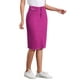 thumbnail image 4 of Faldas de mezclilla de cintura alta para mujer INSPIRE CHIC, con dobladillo sin terminar, a la altura de la rodilla, color púrpura ciruela, talla S, 4 of 6