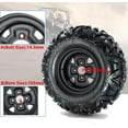 thumbnail image 3 of Telyswee 2 Pack 25x8-12 ATV Tires 6 Ply All-Terrain Tire with 12" Rim, PCD 4x136mm, 4 Lug Hole, 3.5+2.5 Offset for ATV UTV Trail Off-Road Mud Sand Terrain, 3 of 7