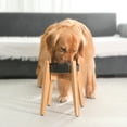 thumbnail image 3 of Pawque Bamboo Elevated Dog Bowl Stand 13" Height, Adjustable Width 7.5"-11" inches Raised Pet Bowl Stand for Dogs and Cats, 3 of 8