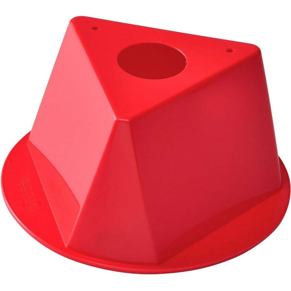 Inventory Control Cone, 10"L x 10"W x 5"H, Red, Lot of 5