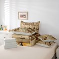 thumbnail image 6 of Catabedysis Woodland Camping 7 Pieces Full Size Bedding Sets,Fishing Print Full Size Bed in a Bag For Boys,Brown,Light Gray Reversible, 6 of 7