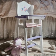 Olivia's Little World Wooden Baby Doll High Chair, White