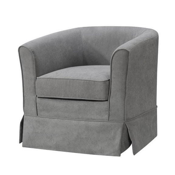 Bed Bath & Beyond Metal Fabric Woven Swivel Chair, Steel Gray
