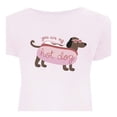 thumbnail image 4 of Playera George para Niña, con Estampados de un Perro Salchicha Rosa Talla 10, 4 of 4