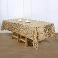 thumbnail image 6 of BalsaCircle 60" x 102" Gold Big Payette Sequin Rectangular Tablecloth Reception Catering, 6 of 8