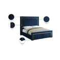 thumbnail image 2 of Meridian Furniture Dolce Solid Wood and Velvet King Bed in Navy, 2 of 5