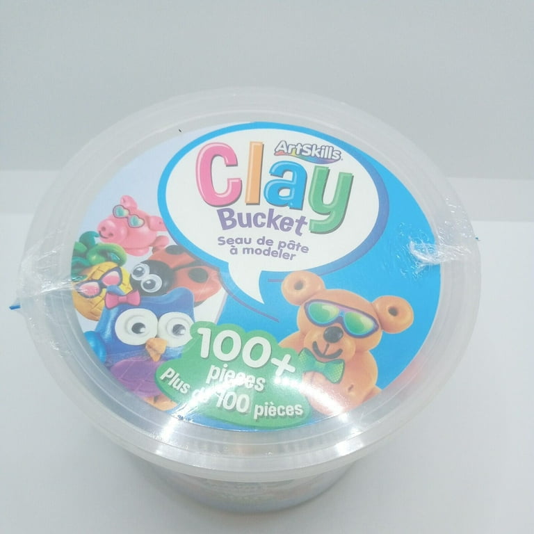 ArtSkills Kids Craft Clay Activity Bucket Over 100 Pieces Assorted
