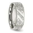 thumbnail image 5 of Stainless Steel Polished and Textured w/CZ 8mm Band, 5 of 8