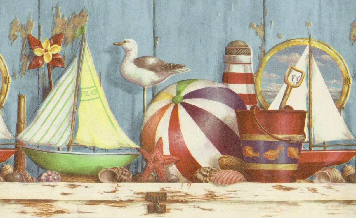 878946 At The Beach Wallpaper Border