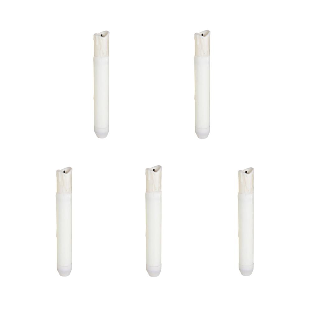 6pc 155mm LED Flameless Led Taper Candle Battery Powered Long Dinner Candle 