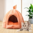 thumbnail image 1 of Cueva de cama para mascotas Yinane tienda para perros Naranja 35x35x35cm, 1 of 8