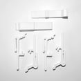 thumbnail image 4 of Vertical Blind Dust Cover Valance Clip Holder Bracket - 6 Pieces White, 4 of 5