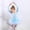Blue, variant on Girls Dress Square Neck Long Sleeve Solid Color Ballet Dance Performance Practice Leotard Fluffy Princess Gown 2-13Y