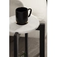 thumbnail image 6 of Kate and Laurel Moxley Modern Round Side Table, 12 x 12 x 24, White and Black, Marble End Table, 6 of 7